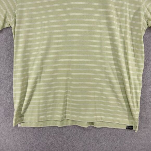 Ashworth Golf Polo Shirt Mens Large Green Striped Casual Short Sleeve Preppy - Picture 3 of 11